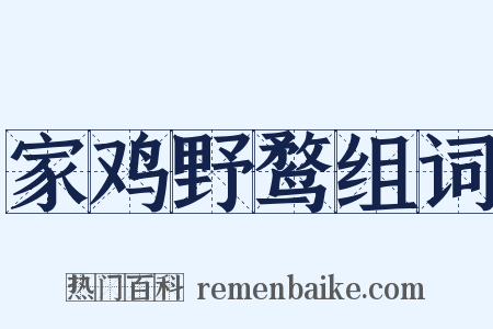 家鸡野鹜组词是什么意思的图片